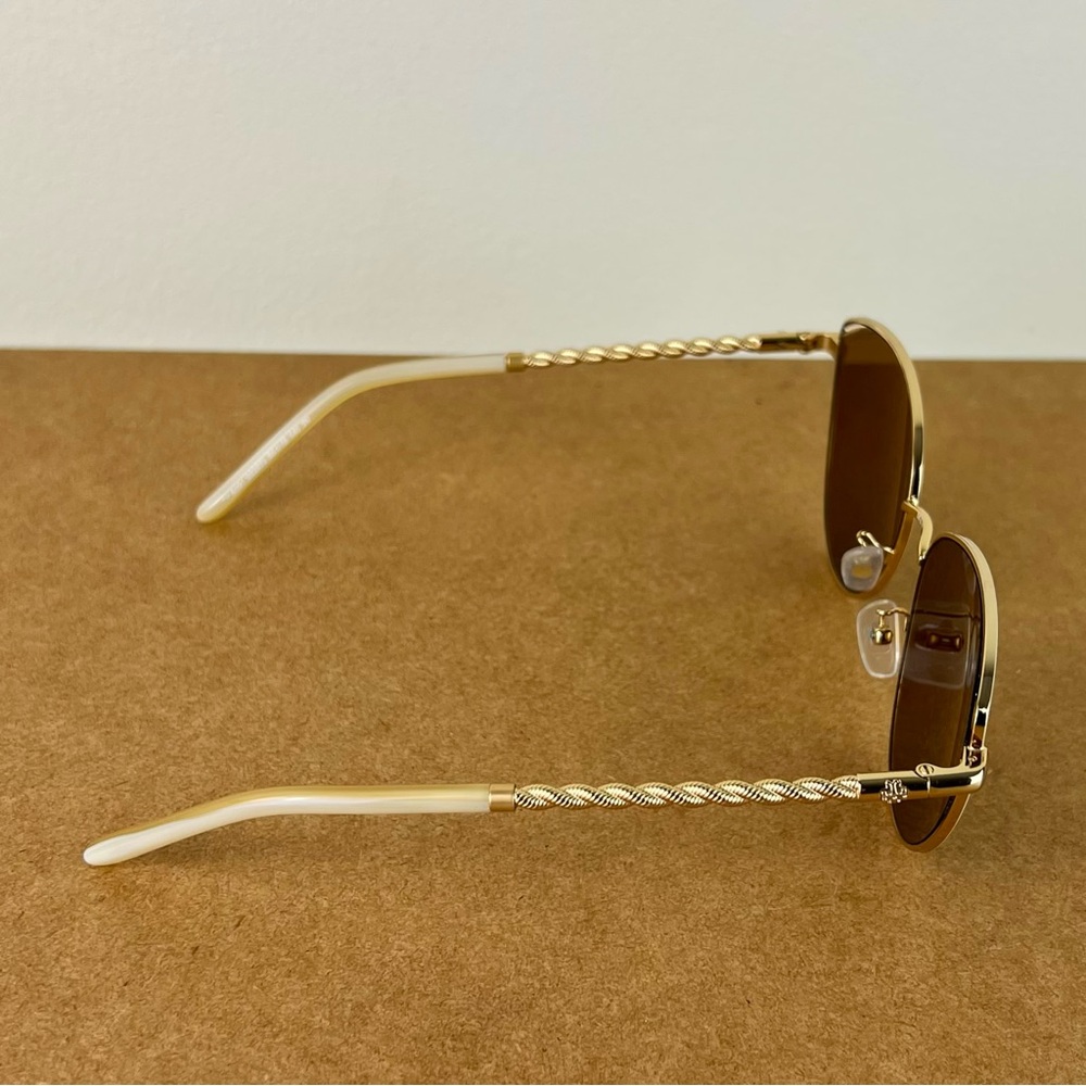 TORY BURCH GOLD FRAME CAT-EYE SUNGLASSES - Picture 7 of 10